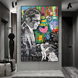 ChandeliersDecor.com-Banksy Wall Poster-Banksy Ray Charles Robinson American Singer Canvas Wall Art