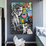 ChandeliersDecor.com-Banksy Wall Poster-Banksy Ray Charles Robinson American Singer Canvas Wall Art