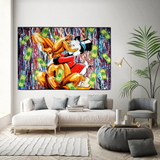 ChandeliersDecor.com-Scrooge McDuck Wall Art-Banksy Scrooge McDuck and Dog Canvas Wall Art