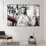 ChandeliersDecor.com-Banksy Wall Poster-Banksy Statue of Liberty New York Canvas Wall Art