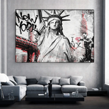 ChandeliersDecor.com-Banksy Wall Poster-Banksy Statue of Liberty New York Canvas Wall Art