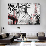 ChandeliersDecor.com-Banksy Wall Poster-Banksy Statue of Liberty New York Canvas Wall Art