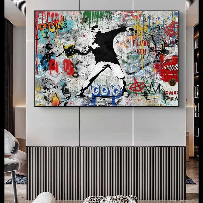 ChandeliersDecor.com-Banksy Wall Poster-Banksy Street Art - Premium Collection