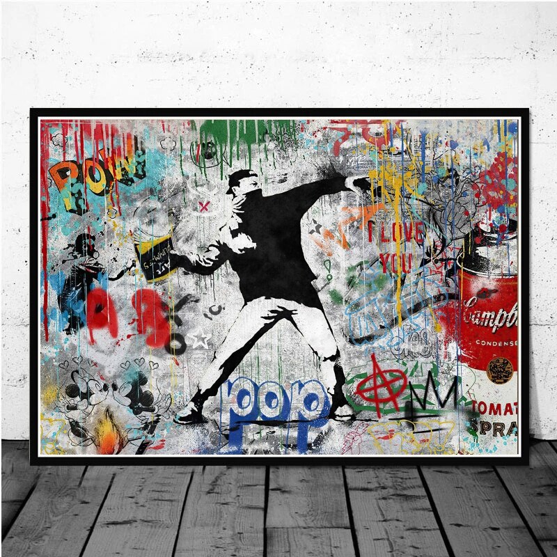 ChandeliersDecor.com-Banksy Wall Poster-Banksy Street Art - Premium Collection