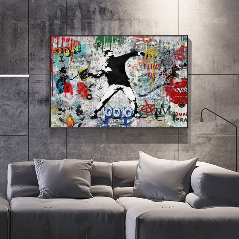 ChandeliersDecor.com-Banksy Wall Poster-Banksy Street Art - Premium Collection