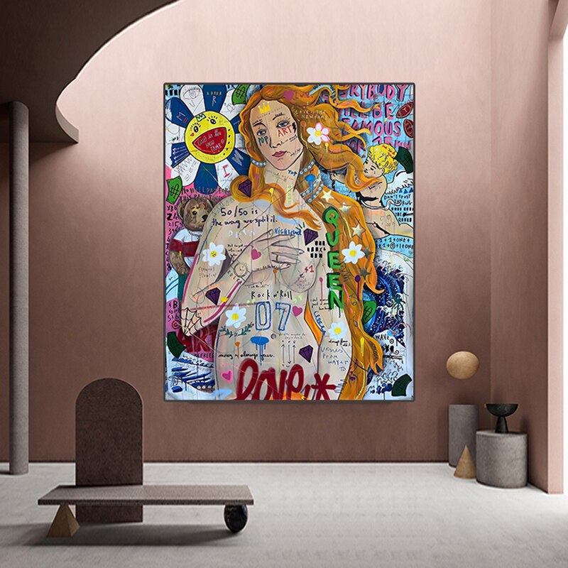 ChandeliersDecor.com-Banksy Wall Poster-Banksy The Birth Of Venus Canvas Wall Art