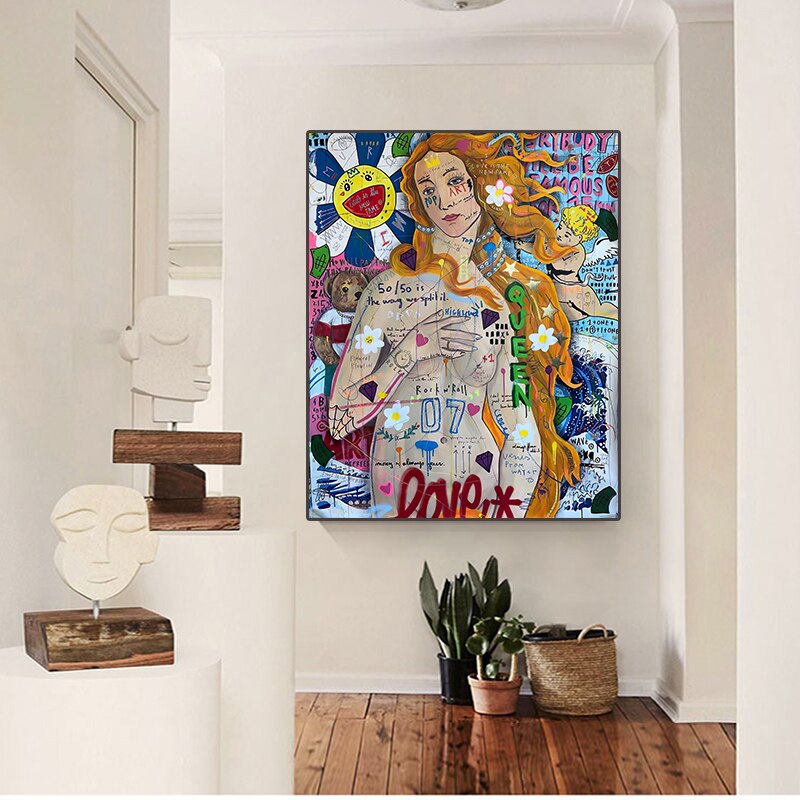 ChandeliersDecor.com-Banksy Wall Poster-Banksy The Birth Of Venus Canvas Wall Art