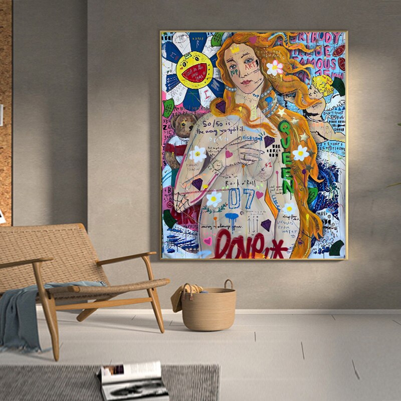 ChandeliersDecor.com-Banksy Wall Poster-Banksy The Birth Of Venus Canvas Wall Art