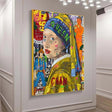 ChandeliersDecor.com-Banksy Wall Poster-Banksy The Milkmaid Canvas Wall Art: Captivating Masterpiece