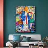 ChandeliersDecor.com-Banksy Wall Poster-Banksy Virgin Mary Art: Unique, Captivating Masterpiece