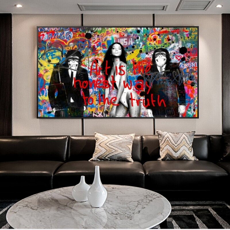 ChandeliersDecor.com-Banksy Wall Poster-Banksy Wall Art: Unveiling the Art is Honest Way to Truth