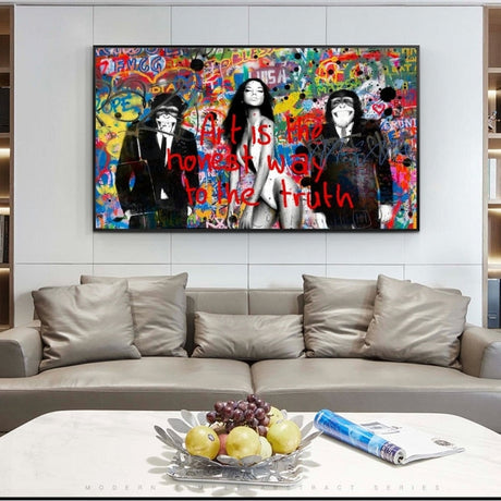 ChandeliersDecor.com-Banksy Wall Poster-Banksy Wall Art: Unveiling the Art is Honest Way to Truth