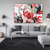 ChandeliersDecor.com-Banksy Wall Poster-Banksy We are all in this Together Canvas Wall Art
