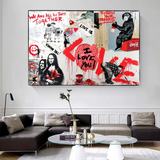 ChandeliersDecor.com-Banksy Wall Poster-Banksy We are all in this Together Canvas Wall Art