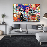 ChandeliersDecor.com-Banksy Wall Poster-Banksy's 'Don't Lose Love' Canvas Wall Art