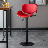 ChandeliersDecor.com-Bar Stools-Banqueta Leather Bar Stool width Oak Wood Base