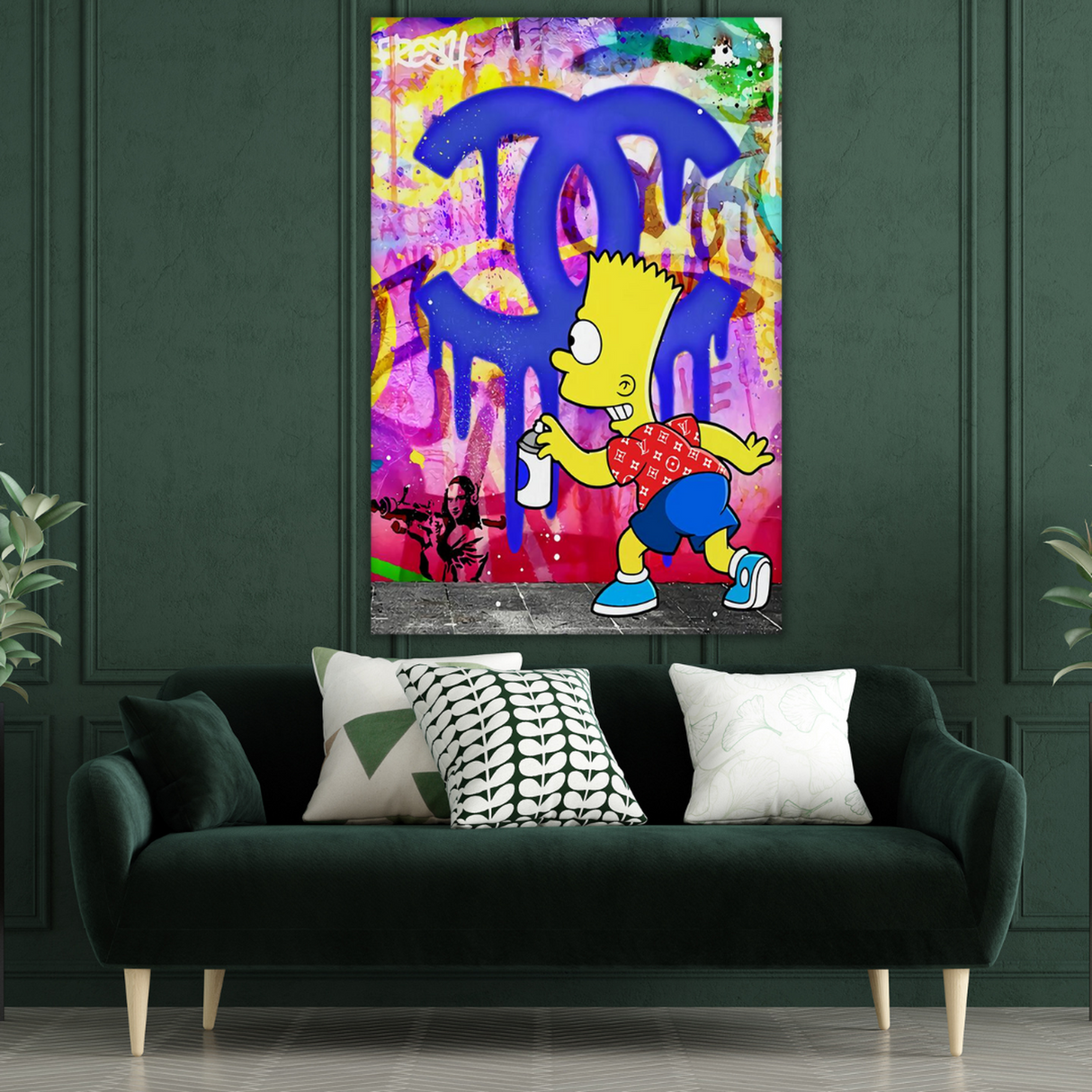 ChandeliersDecor.com-Wall Posters-Bart Simpson Canvas Wall Art: Exquisite Fashion Inspiration