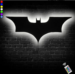 ChandeliersDecor.com-Kids Room Nursery Lighting-Batman Cool LED Wall Light with Wireless Remote