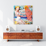 ChandeliersDecor.com-Wall Posters-Beach Lovers: Marilyn Poster Unmatched Beach Vibes