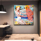 ChandeliersDecor.com-Wall Posters-Beach Lovers: Marilyn Poster Unmatched Beach Vibes