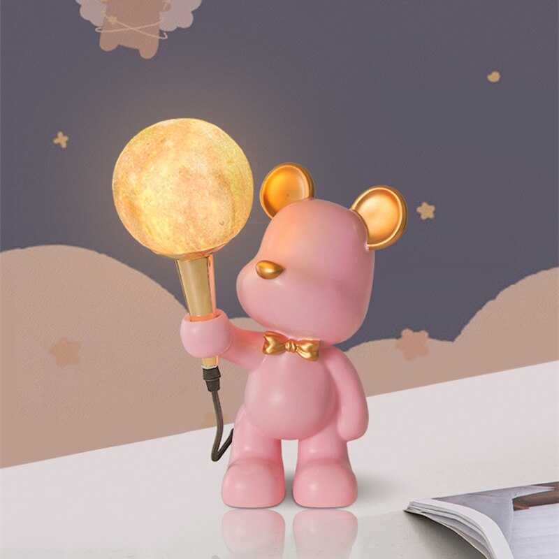 ChandeliersDecor.com-Kids Room Nursery Lighting-Bear Bedside Lamp for Kids Room
