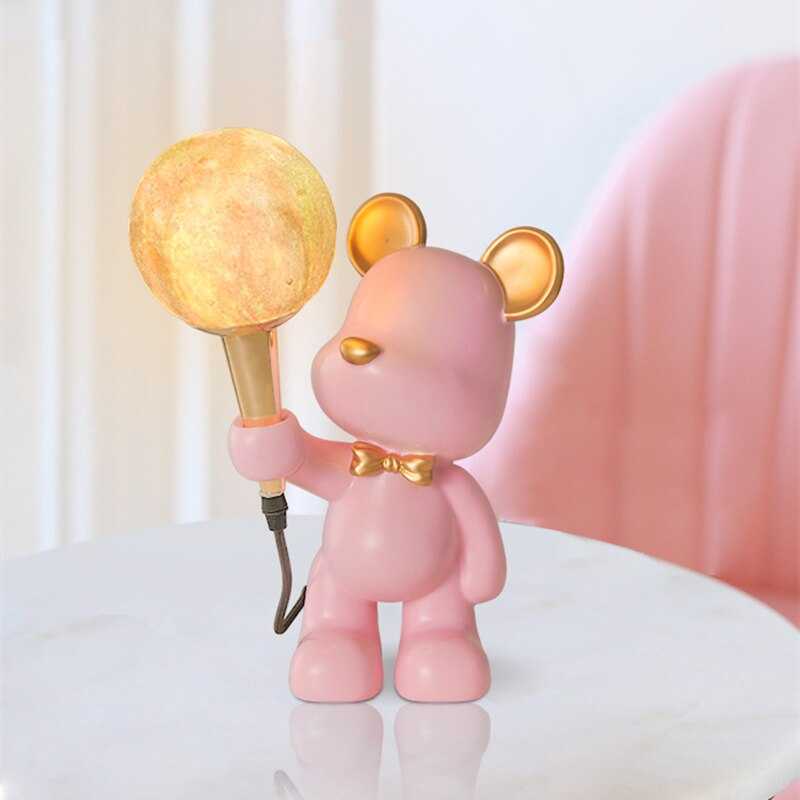 ChandeliersDecor.com-Kids Room Nursery Lighting-Bear Bedside Lamp for Kids Room