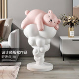 ChandeliersDecor.com-Sculptures & Statues-Bear on Clouds Statue Ornament