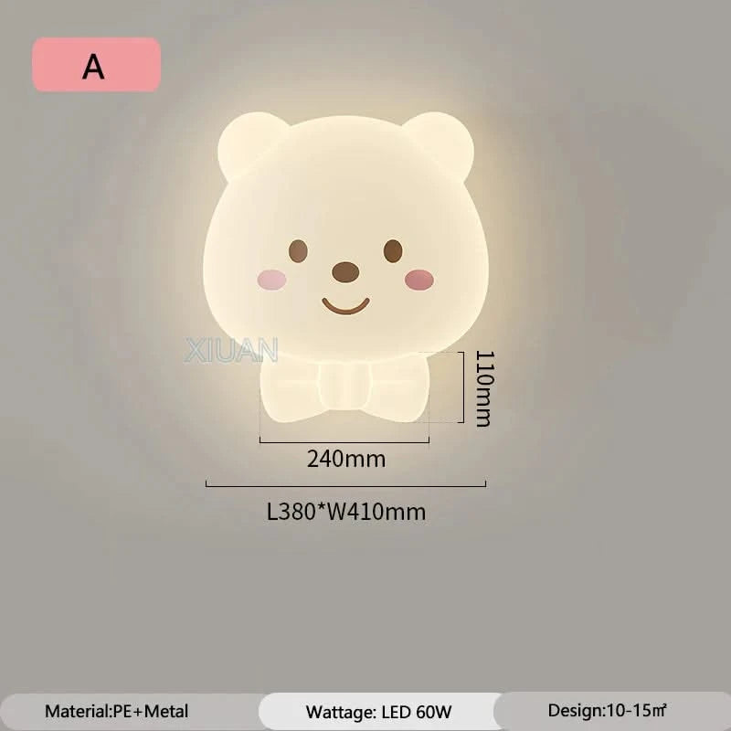Bear Sleeping in Moon Cap Ceiling Light for Kids Room-ChandeliersDecor.com