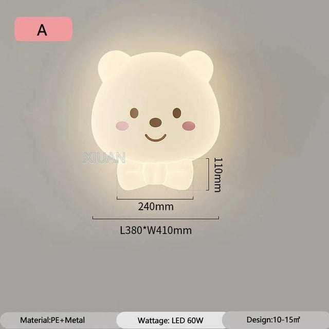 Bear Sleeping in Moon Cap Ceiling Light for Kids Room-ChandeliersDecor.com
