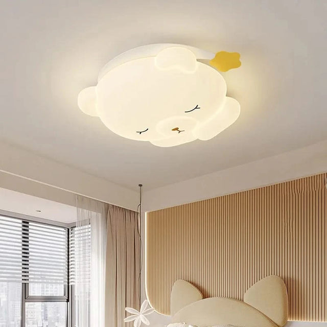 Bear Sleeping in Moon Cap Ceiling Light for Kids Room-ChandeliersDecor.com