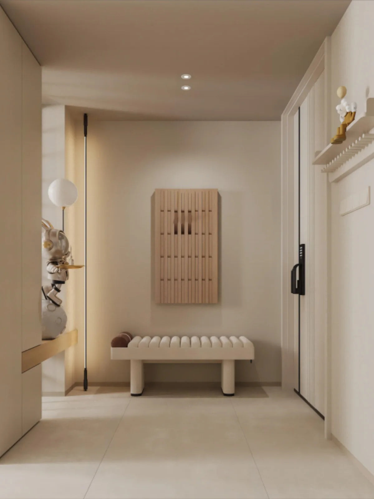 ChandeliersDecor.com-Drying Racks & Hangers-Beech Wood Piano Wall Hanging Coats Organiser