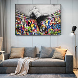 ChandeliersDecor.com-Banksy Wall Poster-Behind the Curtain Poster: Banksy Magic!
