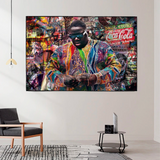 ChandeliersDecor.com-Musicians Wall Art-Biggie Smalls Graffiti Rapper: Monumental Hip-Hop Legend