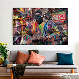 ChandeliersDecor.com-Musicians Wall Art-Biggie Smalls Graffiti Rapper: Monumental Hip-Hop Legend