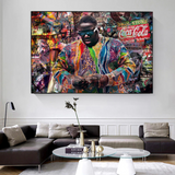 ChandeliersDecor.com-Musicians Wall Art-Biggie Smalls Graffiti Rapper: Monumental Hip-Hop Legend