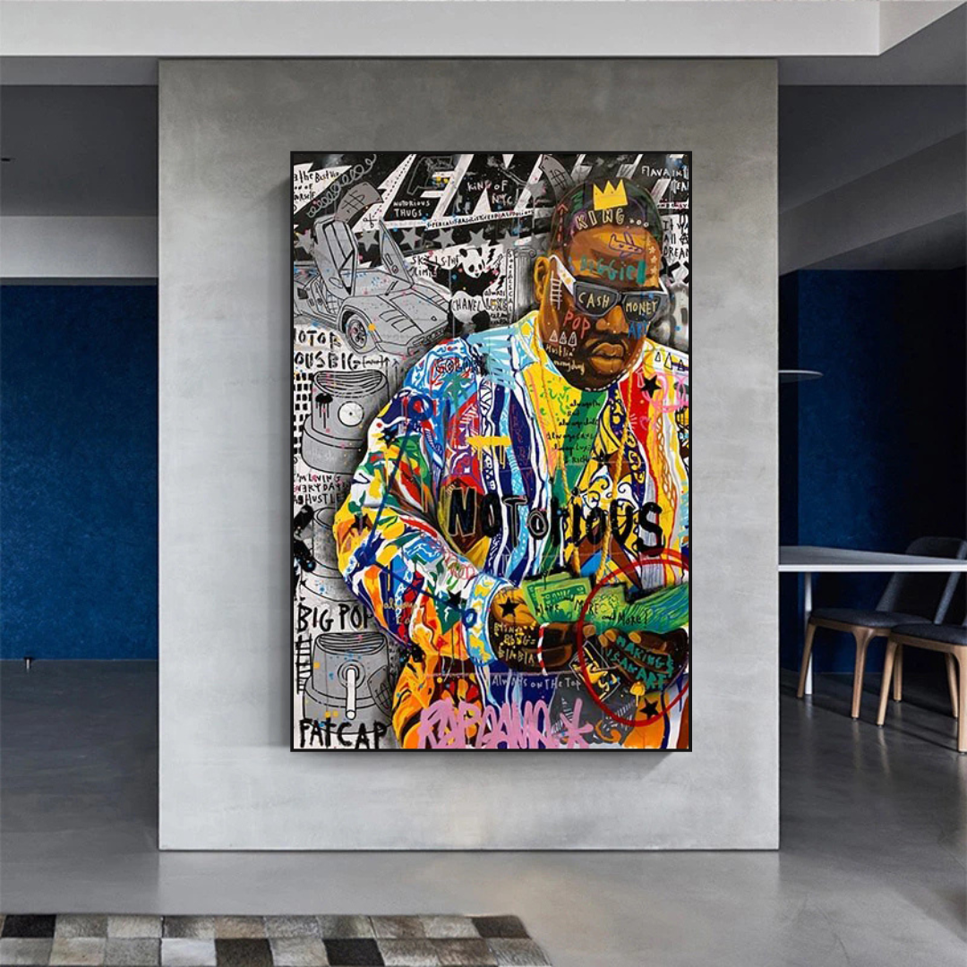 ChandeliersDecor.com-Musicians Wall Art-Biggie Smalls Iconic Singer Canvas Wall Art