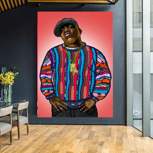 ChandeliersDecor.com-Musicians Wall Art-Biggie Smalls Rapper Canvas Wall Art: An Iconic Tribute