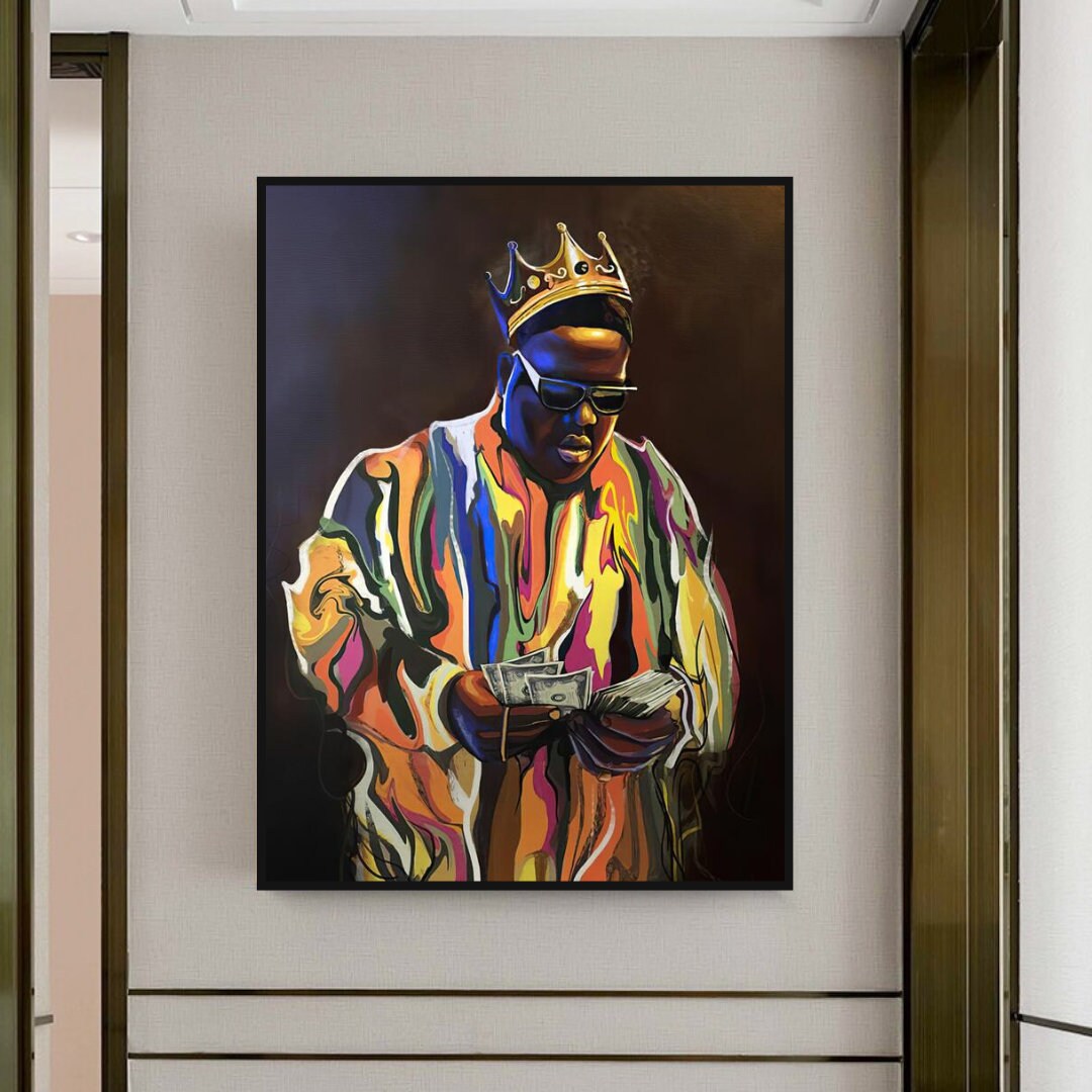 ChandeliersDecor.com-Musicians Wall Art-Biggie Smalls Rapper Canvas Wall Art - Authentic & Stylish