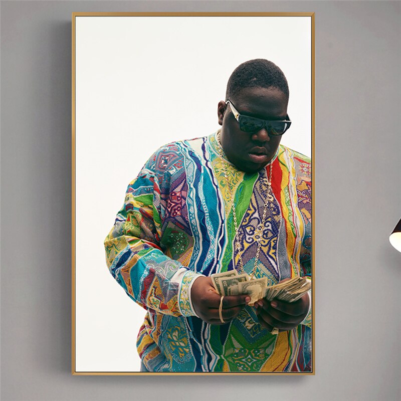 ChandeliersDecor.com-Musicians Wall Art-Biggie Smalls Rapper Canvas Wall Art: Love for Hip-Hop