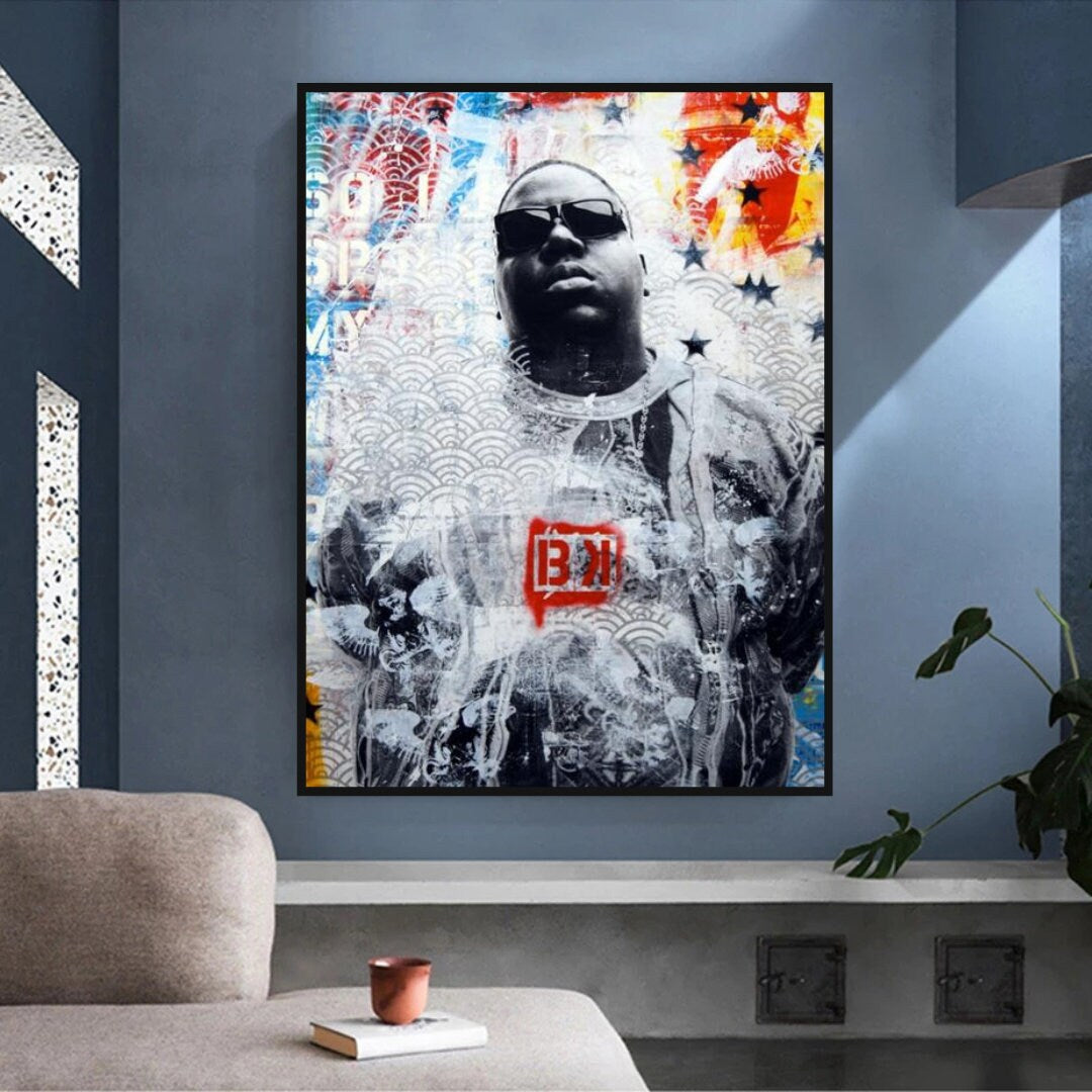 ChandeliersDecor.com-Musicians Wall Art-Biggie Smalls Rapper Canvas Wall Art - Official Merchandise