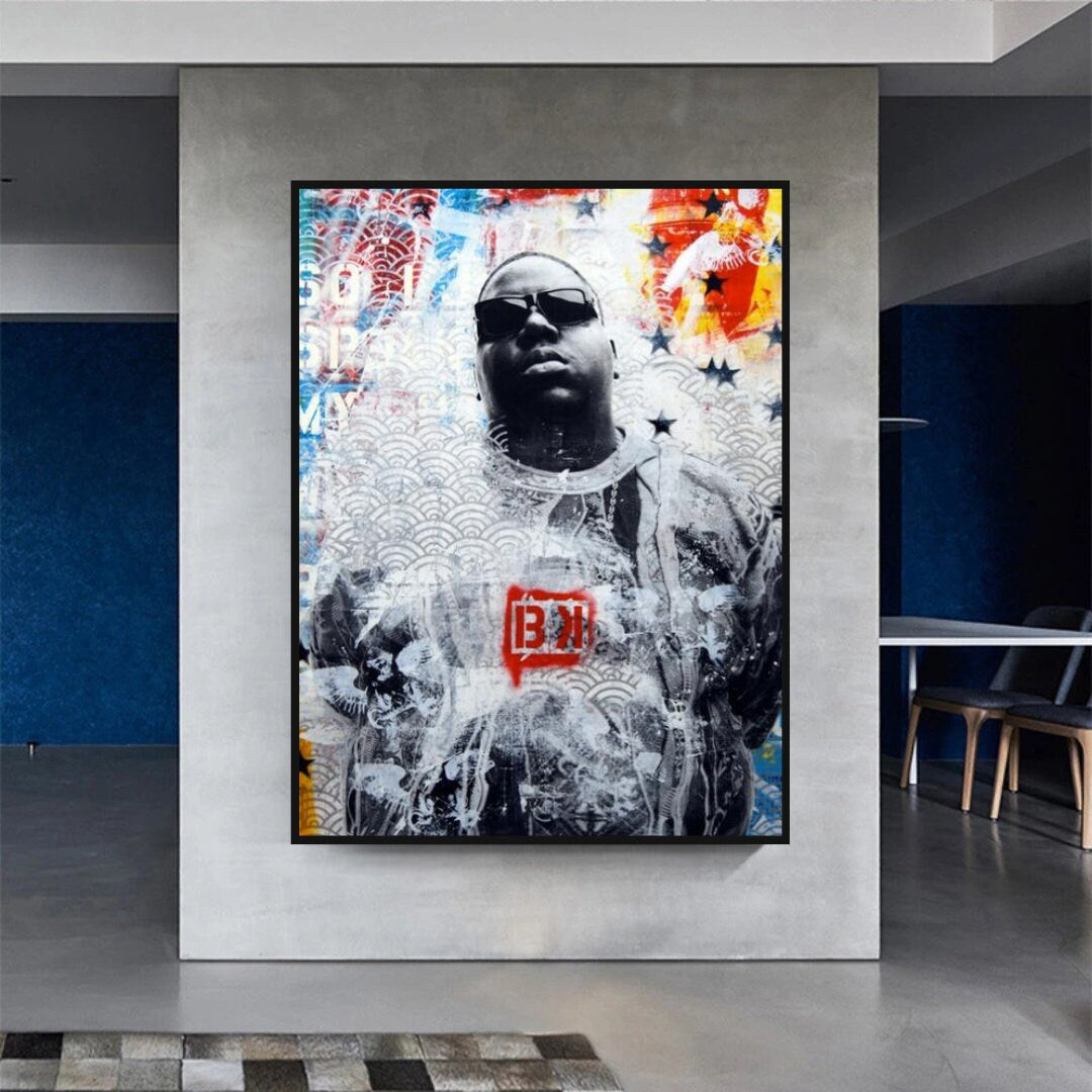 ChandeliersDecor.com-Musicians Wall Art-Biggie Smalls Rapper Canvas Wall Art - Official Merchandise