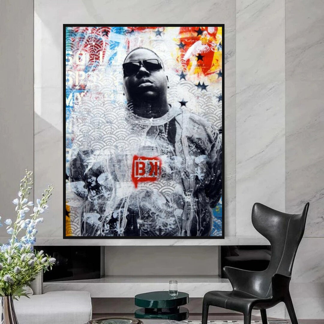 ChandeliersDecor.com-Musicians Wall Art-Biggie Smalls Rapper Canvas Wall Art - Official Merchandise