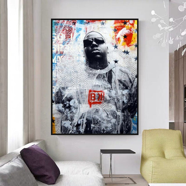 ChandeliersDecor.com-Musicians Wall Art-Biggie Smalls Rapper Canvas Wall Art - Official Merchandise