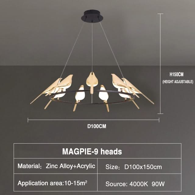 Bird Shaped Acrylic Chandelier: Elegant Lighting Solution-ChandeliersDecor.com