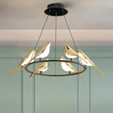 ChandeliersDecor.com-Kitchen Island-Bird Shaped Acrylic Chandelier: Elegant Lighting Solution