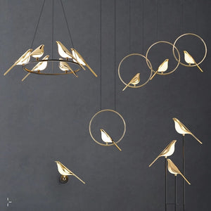 ChandeliersDecor.com-Kitchen Island-Bird Shaped Acrylic Chandelier: Elegant Lighting Solution