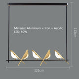 ChandeliersDecor.com-Kitchen Island-Bird Shaped Acrylic Chandelier: Elegant Lighting Solution