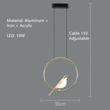 ChandeliersDecor.com-Kitchen Island-Bird Shaped Acrylic Chandelier: Elegant Lighting Solution