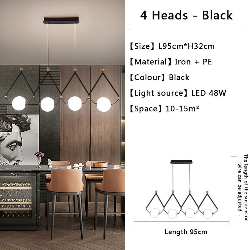 ChandeliersDecor.com-Kitchen Island-Black and Gold Globe LED - Glass Balls Hanging Light
