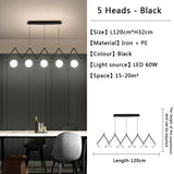 ChandeliersDecor.com-Kitchen Island-Black and Gold Globe LED - Glass Balls Hanging Light